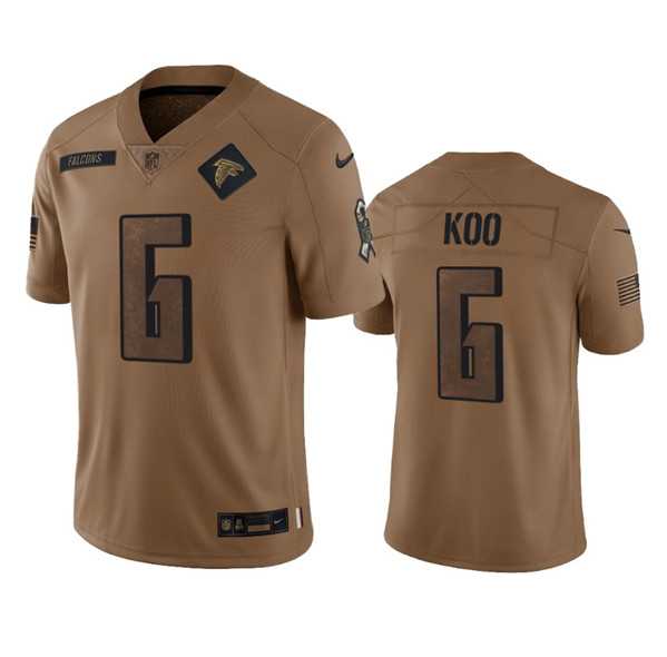Men's Atlanta Falcons #6 Younghoe Koo 2023 Brown Salute To Setvice Limited Football Stitched Jersey Dyin,We sell and wholesale Men's Atlanta Falcons #6 Younghoe Koo 2023 Brown Salute To Setvice Limited Football Stitched Jersey Dyin on line form chian!